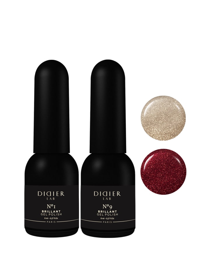Didier Lab Nagellack Gel Nagellack Gel Brillant 6 10 in Golden N01   Red No9 günstig kaufen onesize