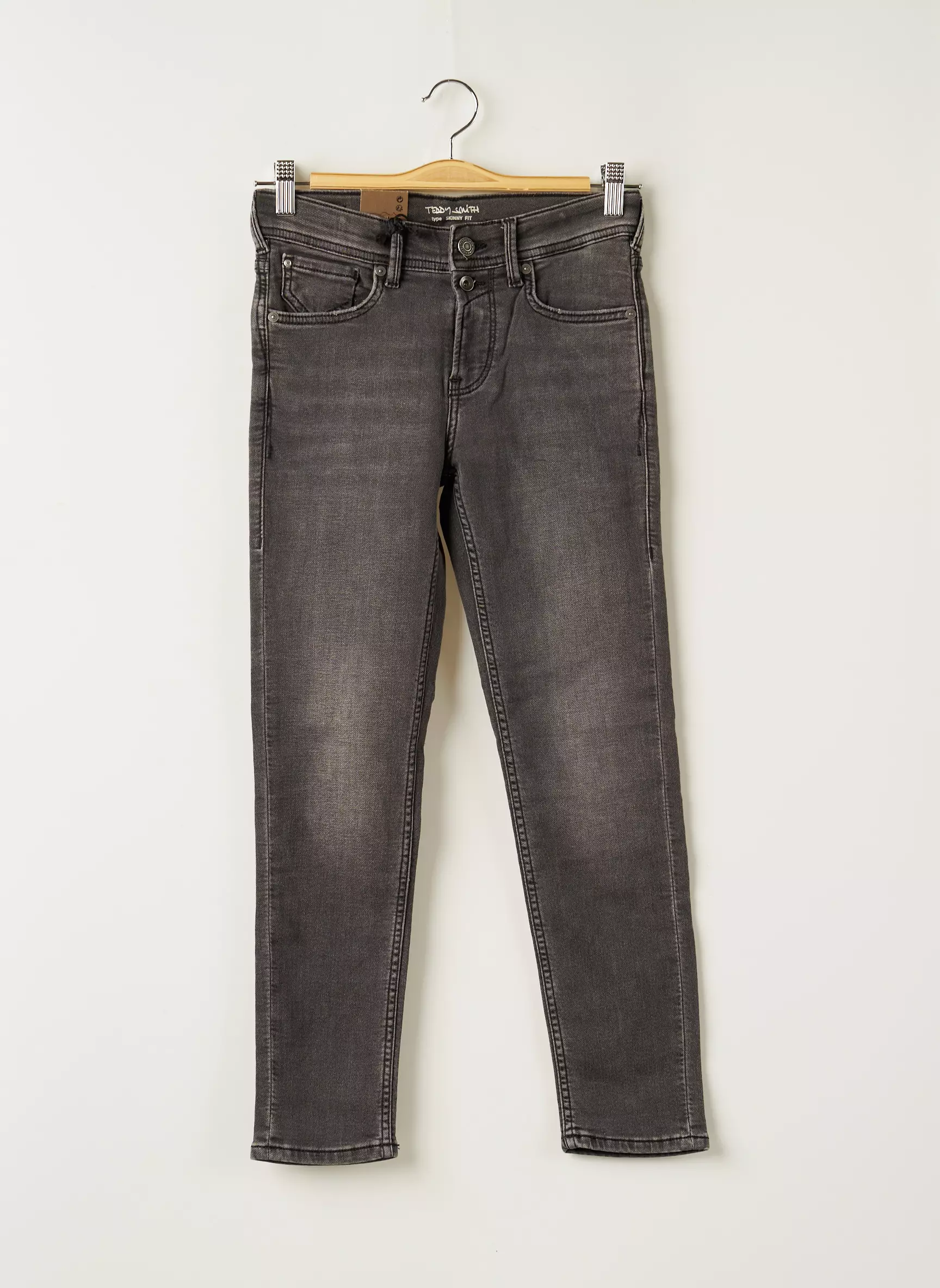 Teddy Smith Jeans Coupe Slim Garcon couleur gris