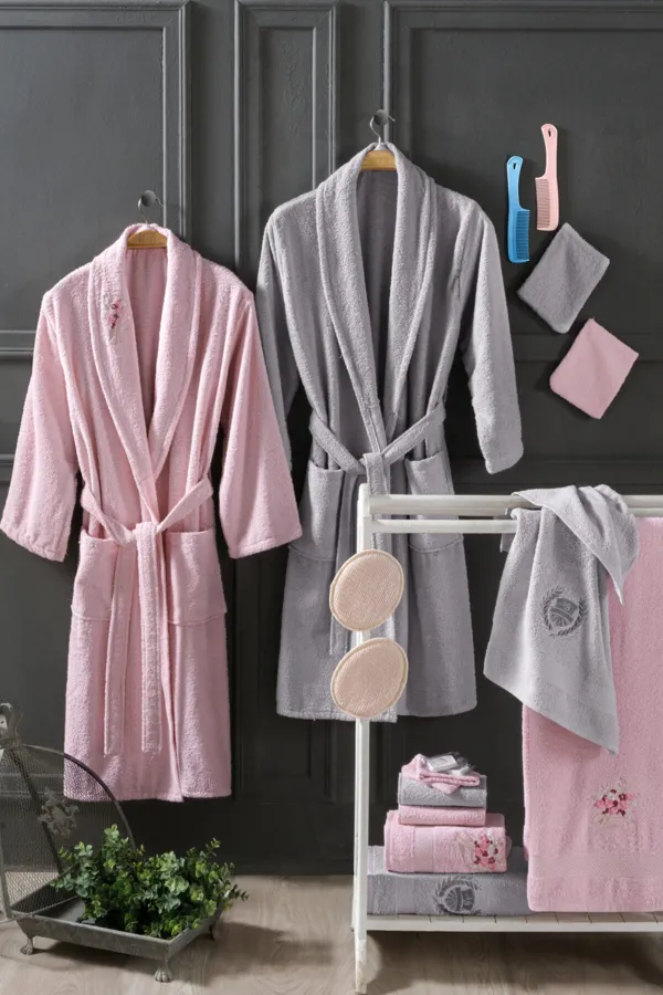 Güvenal  Asya 16-teiliges, verpacktes Mitgift-Familien-Bademantel-Set | Bademantel-Set | Mitgift festgelegt
