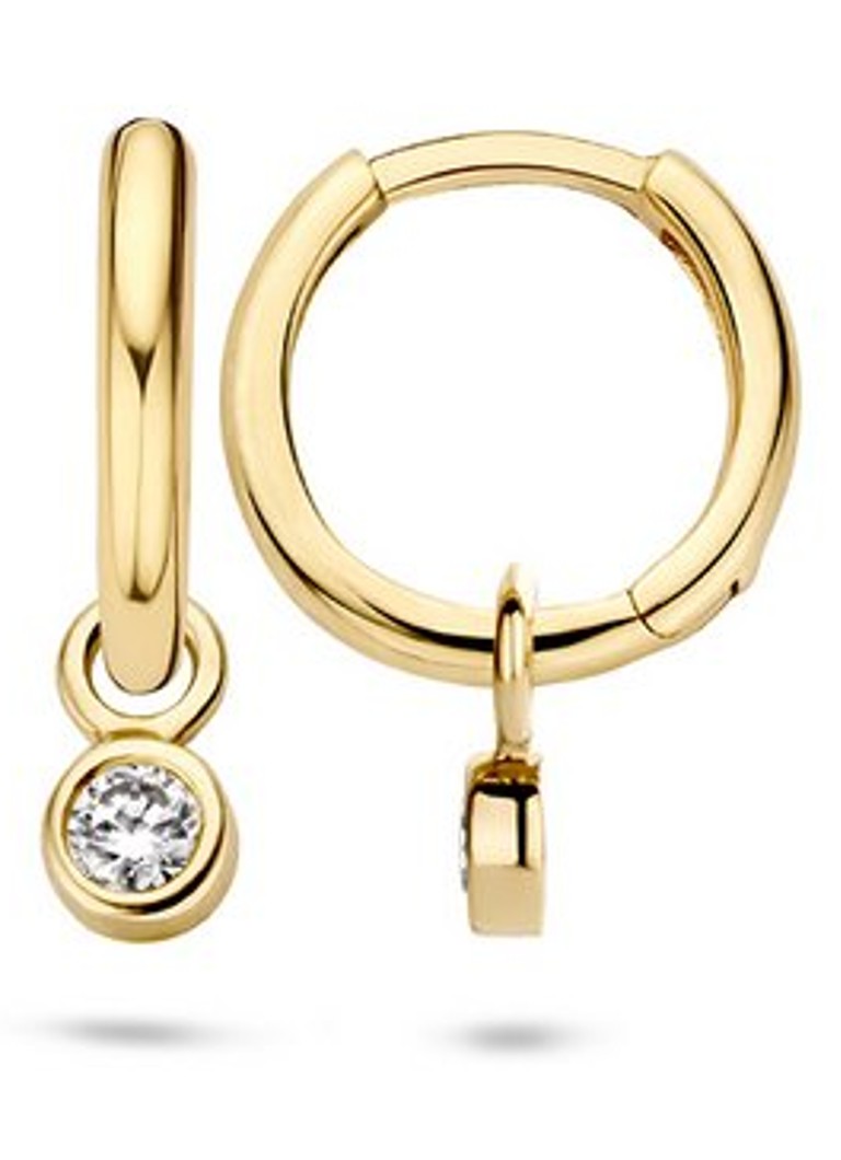 Orecchini Blush in oro giallo 14 carati con zirconi cubici 9058YZI