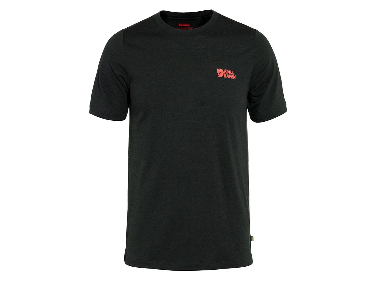 Fjällräven Abisko Wool Logo SS Black Herren T-Shirt