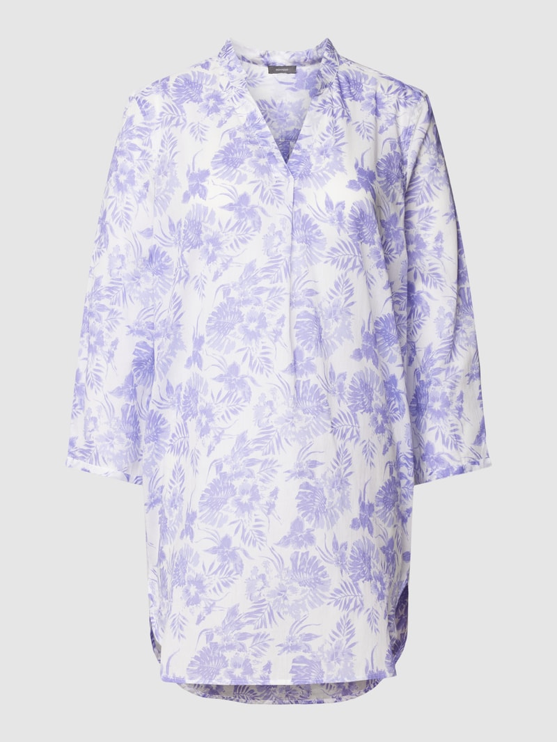 Bluse mit floralem Muster Modell 'Tunika' in lavendel