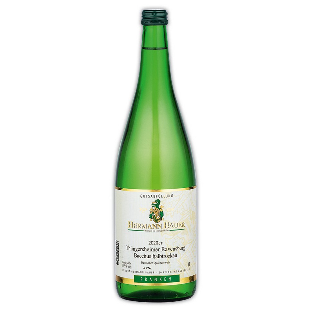 Weingut Hermann Bauer Hermann Bauer Thüngersheimer Ravensburg Bacchus QbA halbtrocken