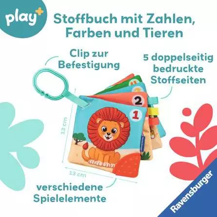 Play+ Mein allererstes Spielbuch: Zahlen und Farben (Stoffbuch)