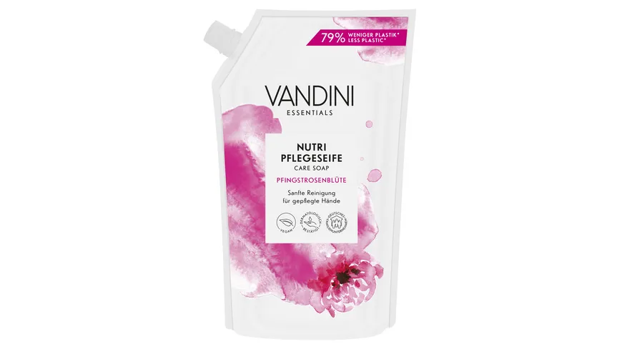 VANDINI NUTRI Pflegeseife Pfingstrosenblüte Nachfüllung 500 ml
