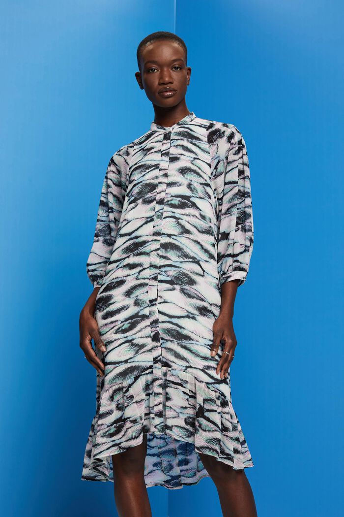 Recycelt: Midi-Kleid aus Chiffon