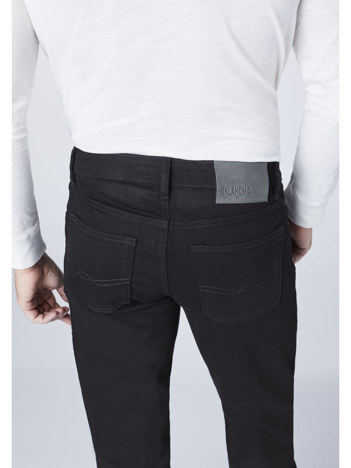 Oklahoma Premium Denim Jeans in Schwarz günstig kaufen