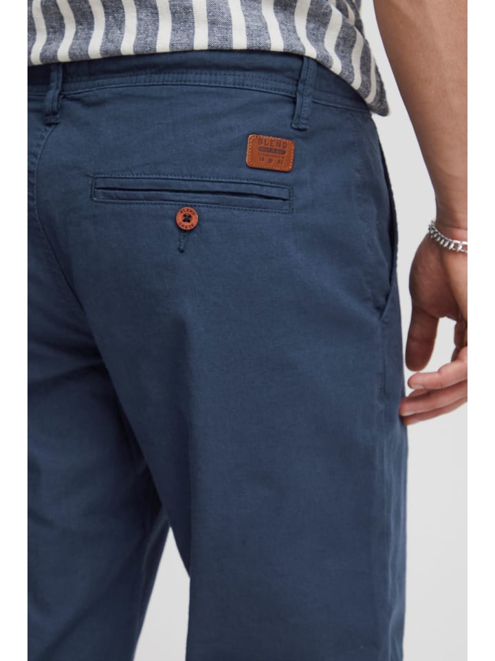 BLEND Leinenhose BHLanias 20711284ME lange Leinenhose mit Kordel im Bund in Blau günstig kaufen