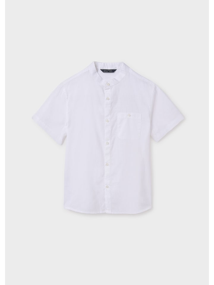 Mayoral Kurzarmhemd festlich elegant in weiss günstig kaufen