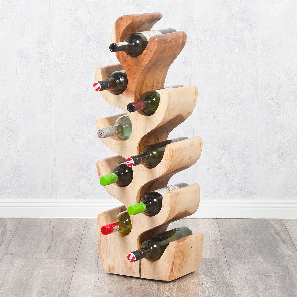 LebensWohnArt Weinregal Weinregal Flaschenhalter BOTOL-M ca. H80cm Suar