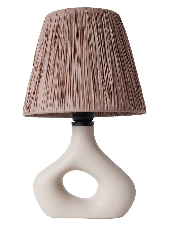 Opviq Tischleuchte in Hellbraun/ Creme - (H)40 x Ø 24 cm günstig kaufen onesize