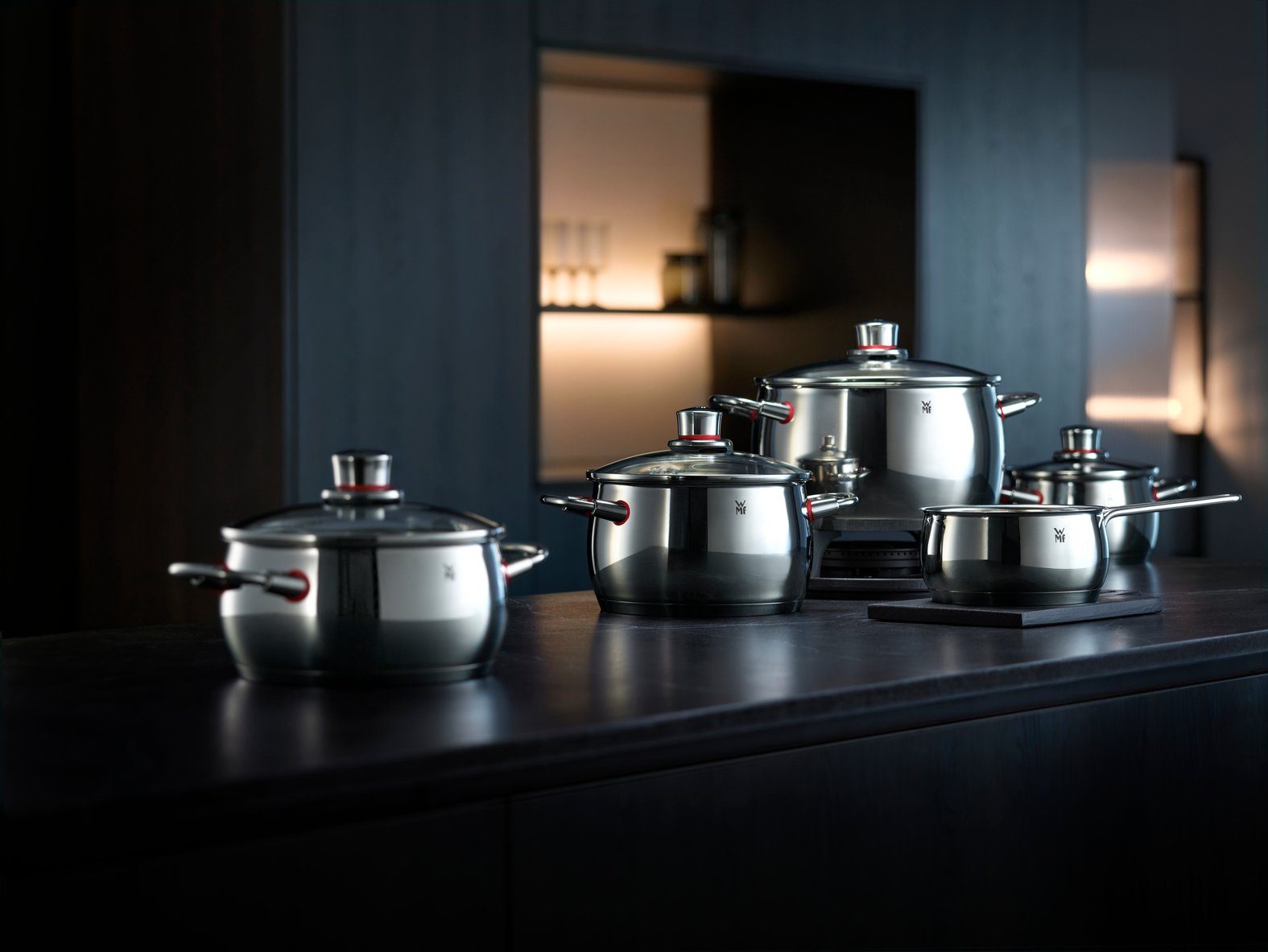 WMF Topf-Set Quality One, Cromargan® Edelstahl Rostfrei 18/10 (Set, 5-tlg), induktionsgeeignet