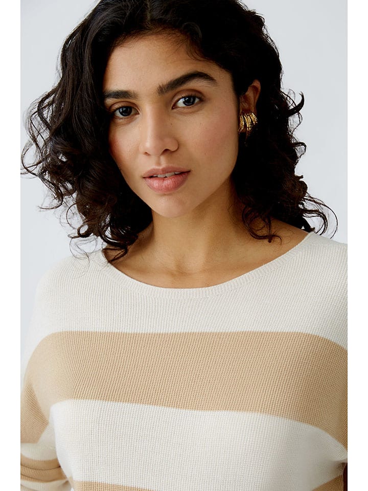 Oui Pullover in Beige/ Creme günstig kaufen