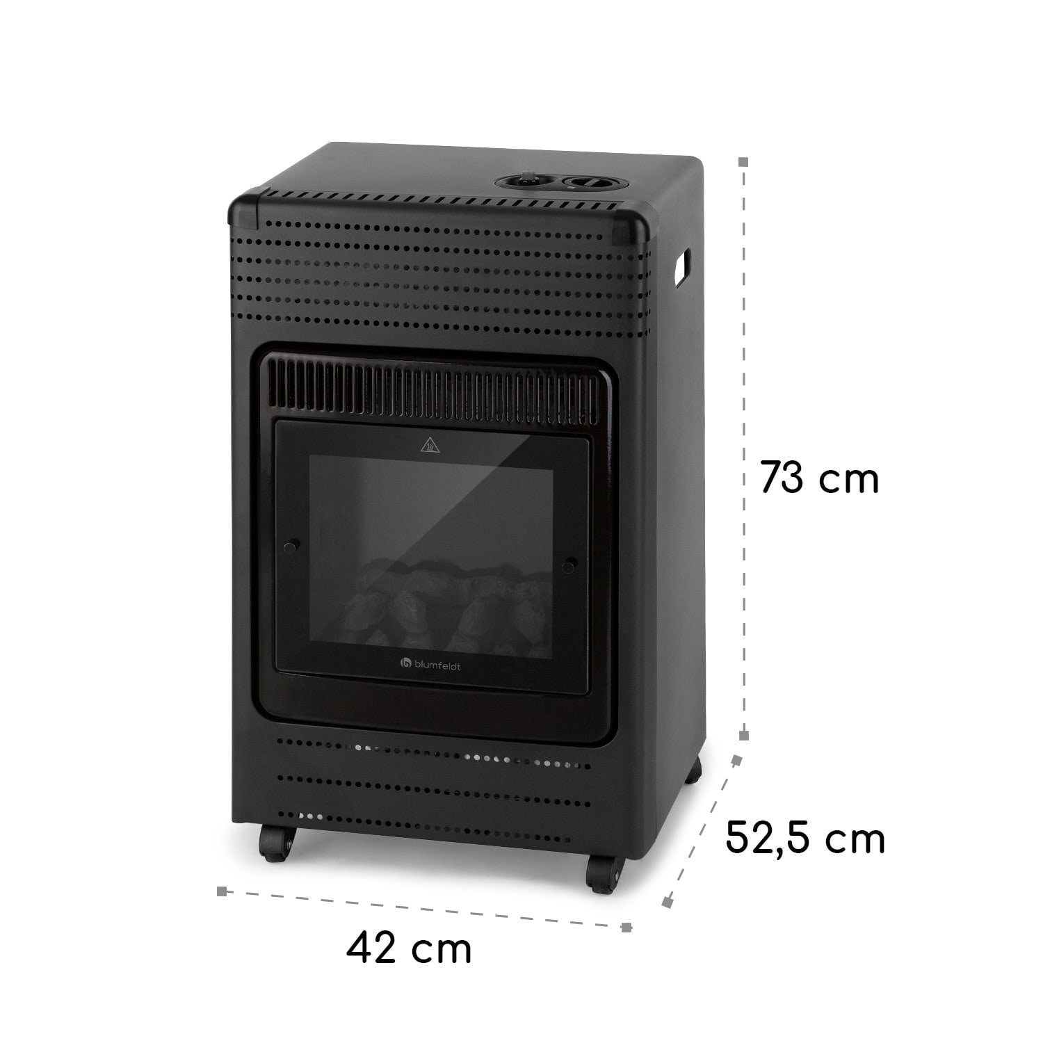 blumfeldt Heizkörper Andora Flame, elektrische Gasheizgerät terrassenheizstrahler Outdoor