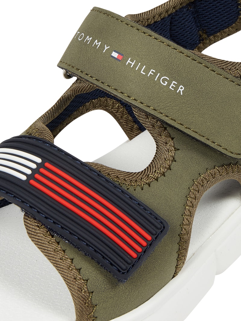 Sandalen mit Klettverschluss in khaki