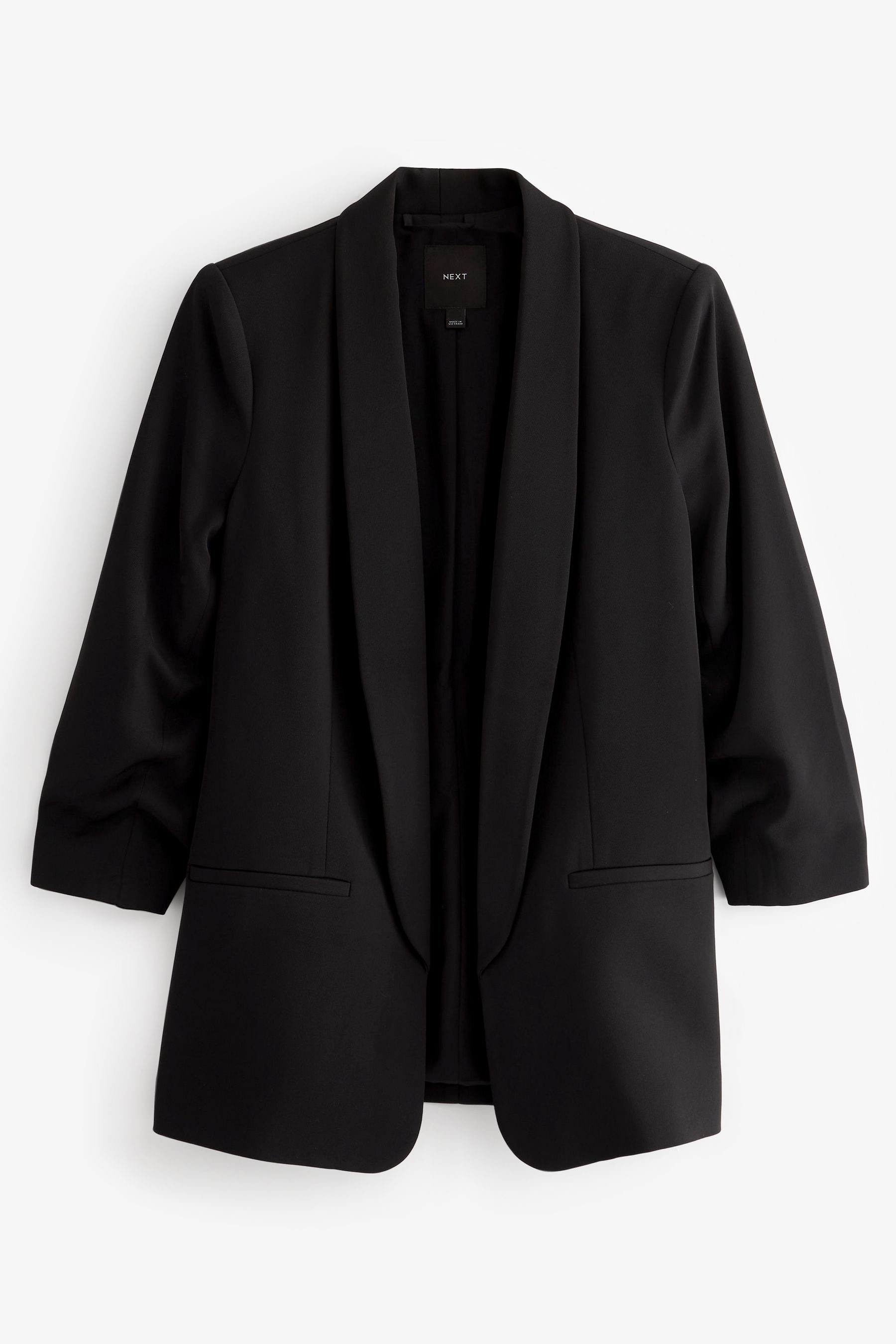 Next Jackenblazer Blazer mit gerafften Ärmeln im Relaxed Fit (1-tlg)