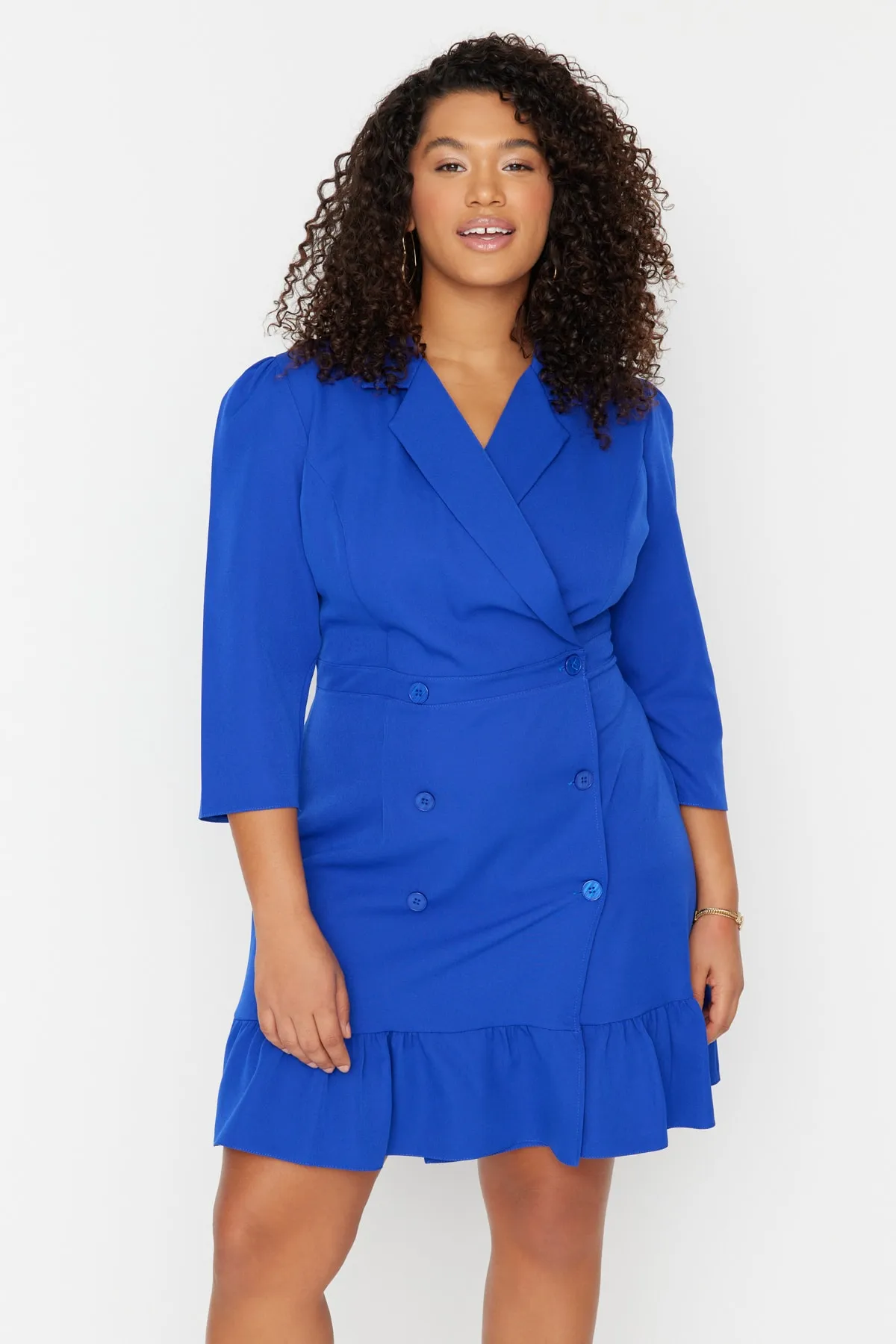 Trendyol Curve  Saks gewebtes Jackenkleid TBBAW23AH00042