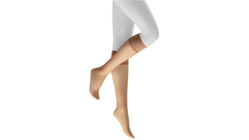 KUNERT Damen Kniestrümpfe Satin Look 20 DEN cashmere