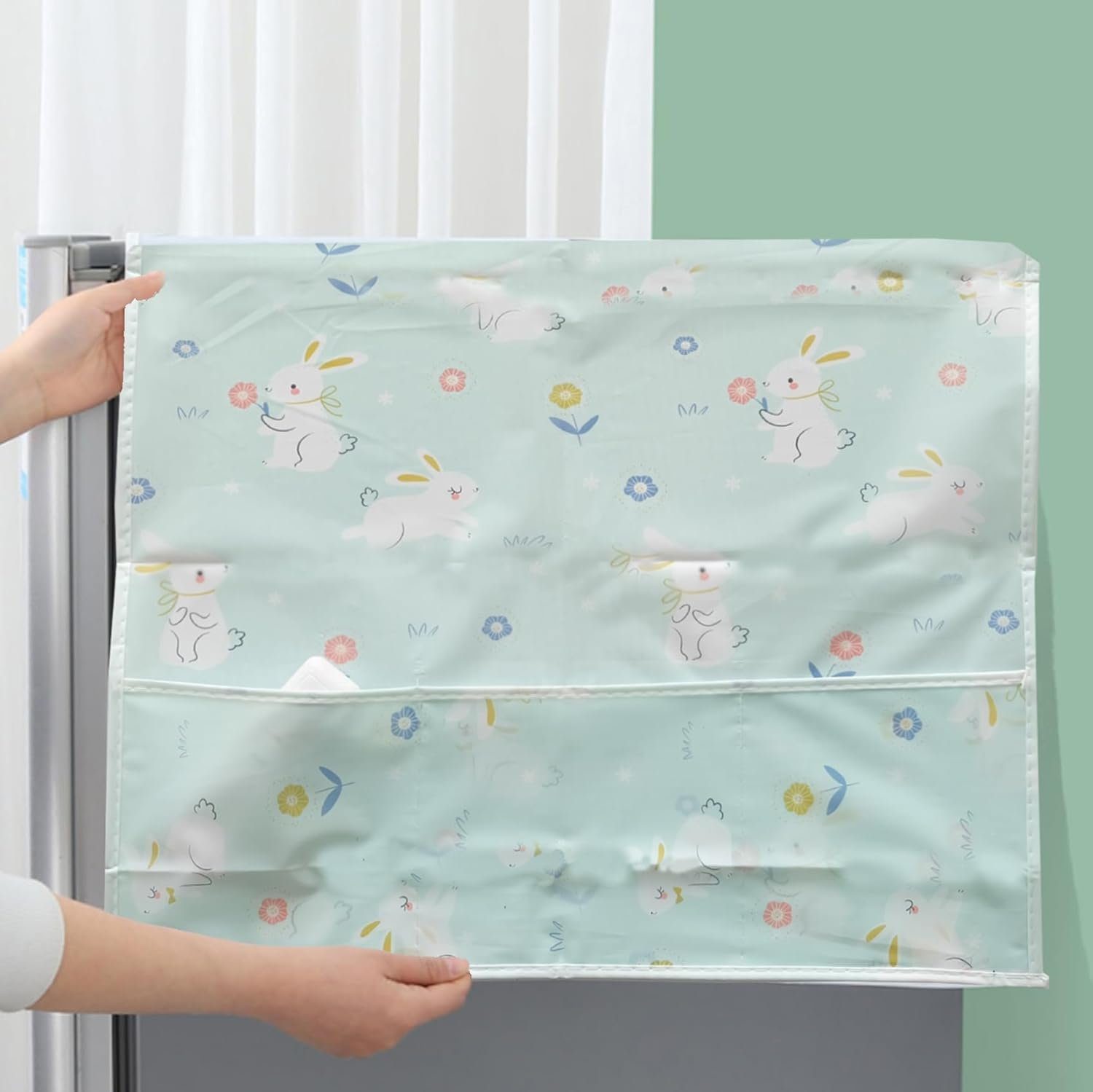 FELIXLEO Wäschespinne-Schutzhülle Staubschutz Kühlschränke mit Aufbewahrungstasche 130*55 cm 2 Stück
