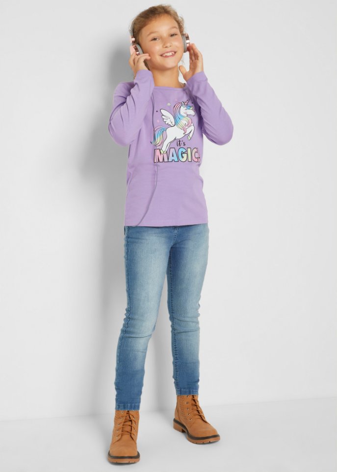 Mädchen Langarmshirt (2er Pack) aus Bio-Baumwolle