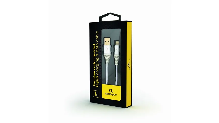 Cableexpert Ladekabel 1 Meter Silver/ White