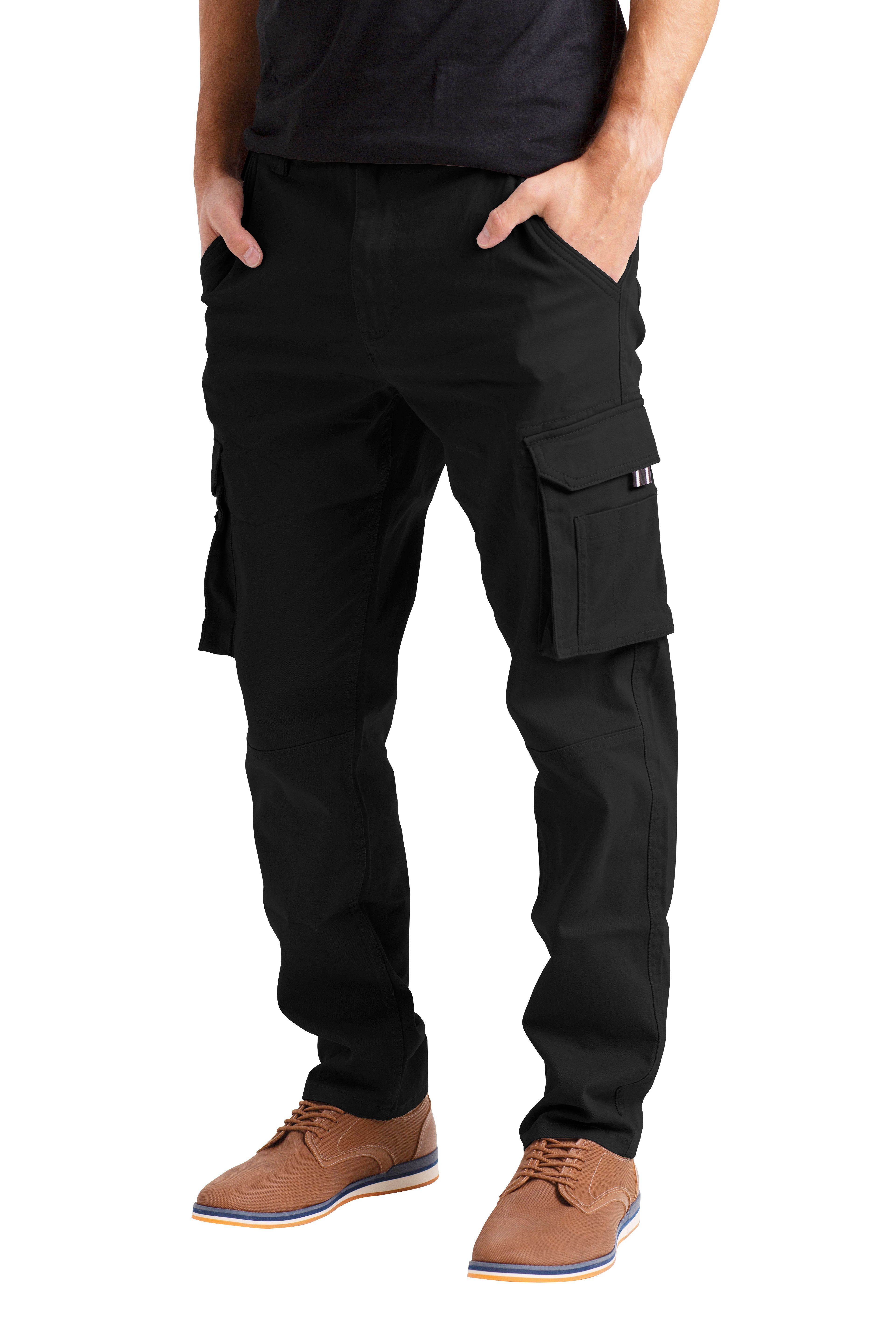BlauerHafen Cargohose Herren Flex Cargo Arbeitshose Schwerlast strecken lässig Arbeiten Hose
