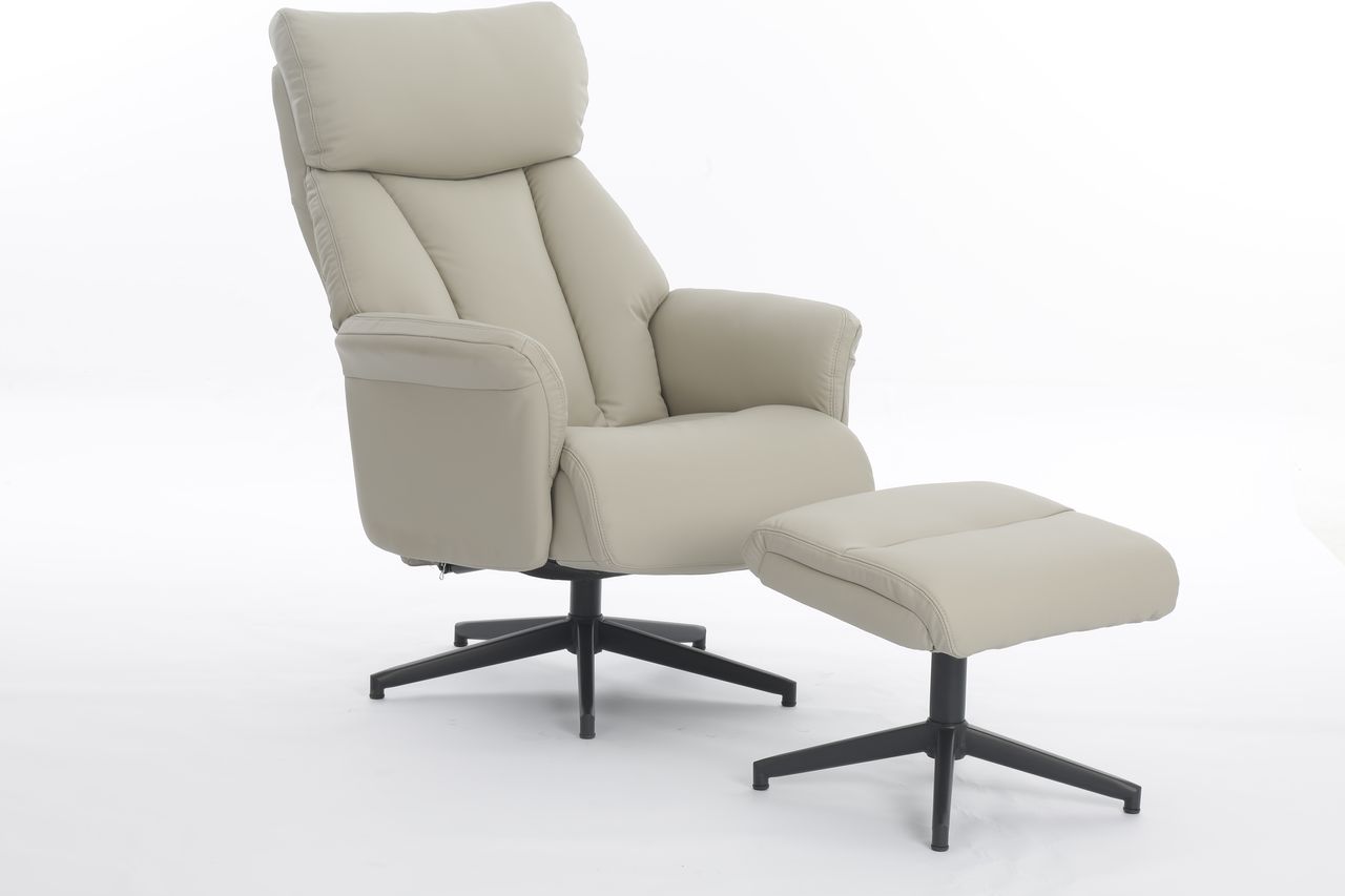 Happy Home Happy Home gepolsteter Relaxsessel mit Hocker HWP61-BEI beige