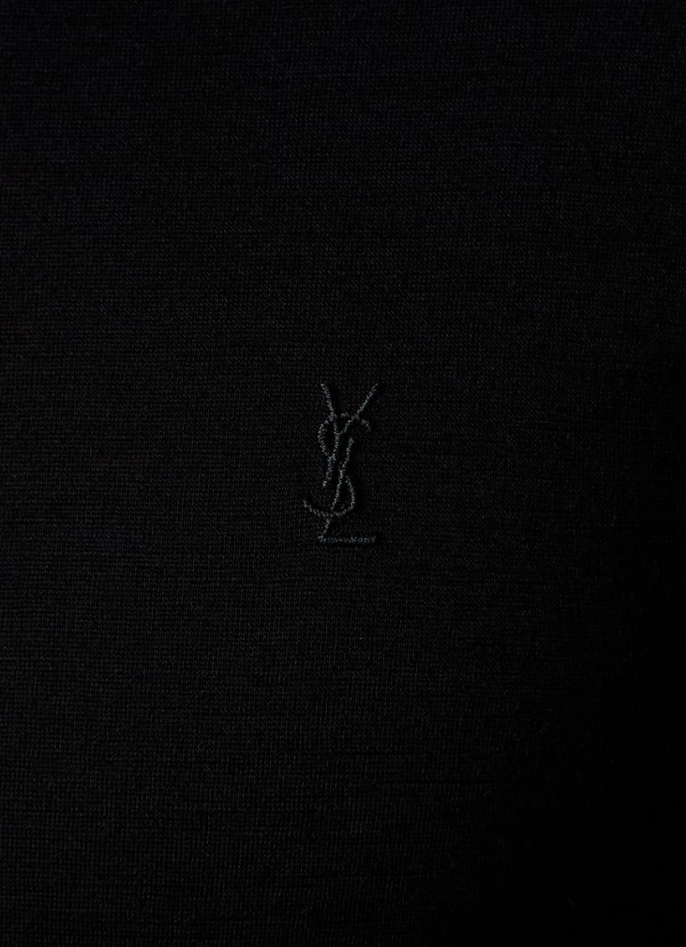 Saint Laurent wool long-sleeved shirt with logo