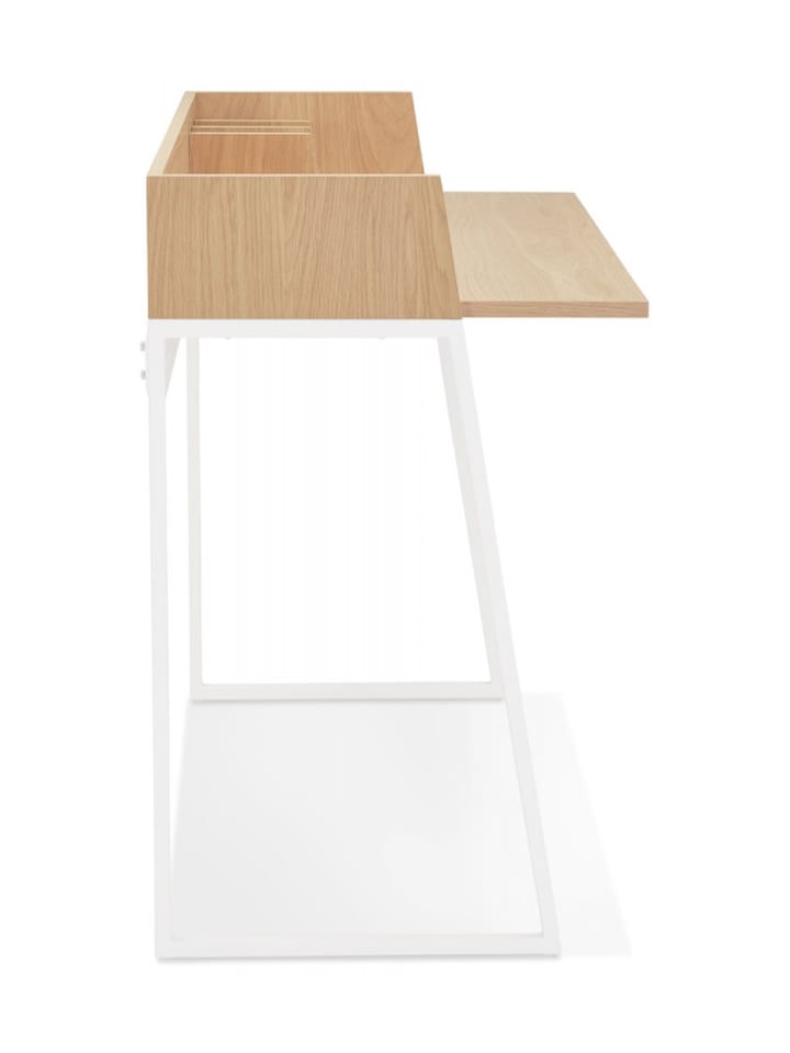 KADIMA DESIGN Gerader Schreibtisch Holz Metall | Skandinavischer Stil in Beige-Weiß günstig kaufen onesize