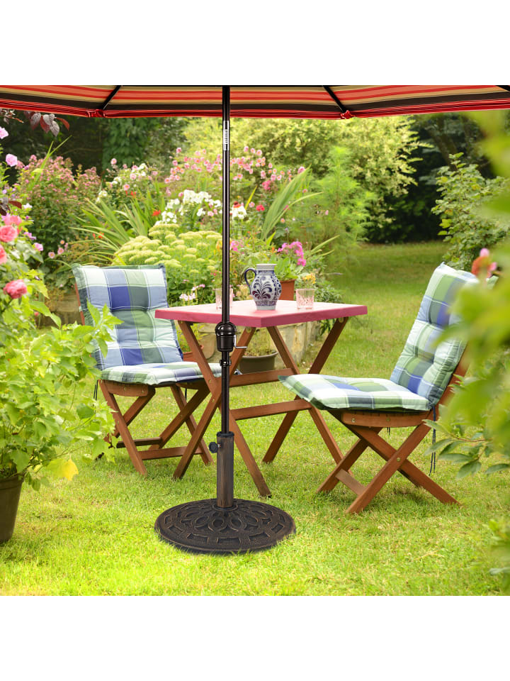 relaxdays Schirmständer in Schwarz/ Bronze - (H)33 x Ø 49 cm günstig kaufen onesize