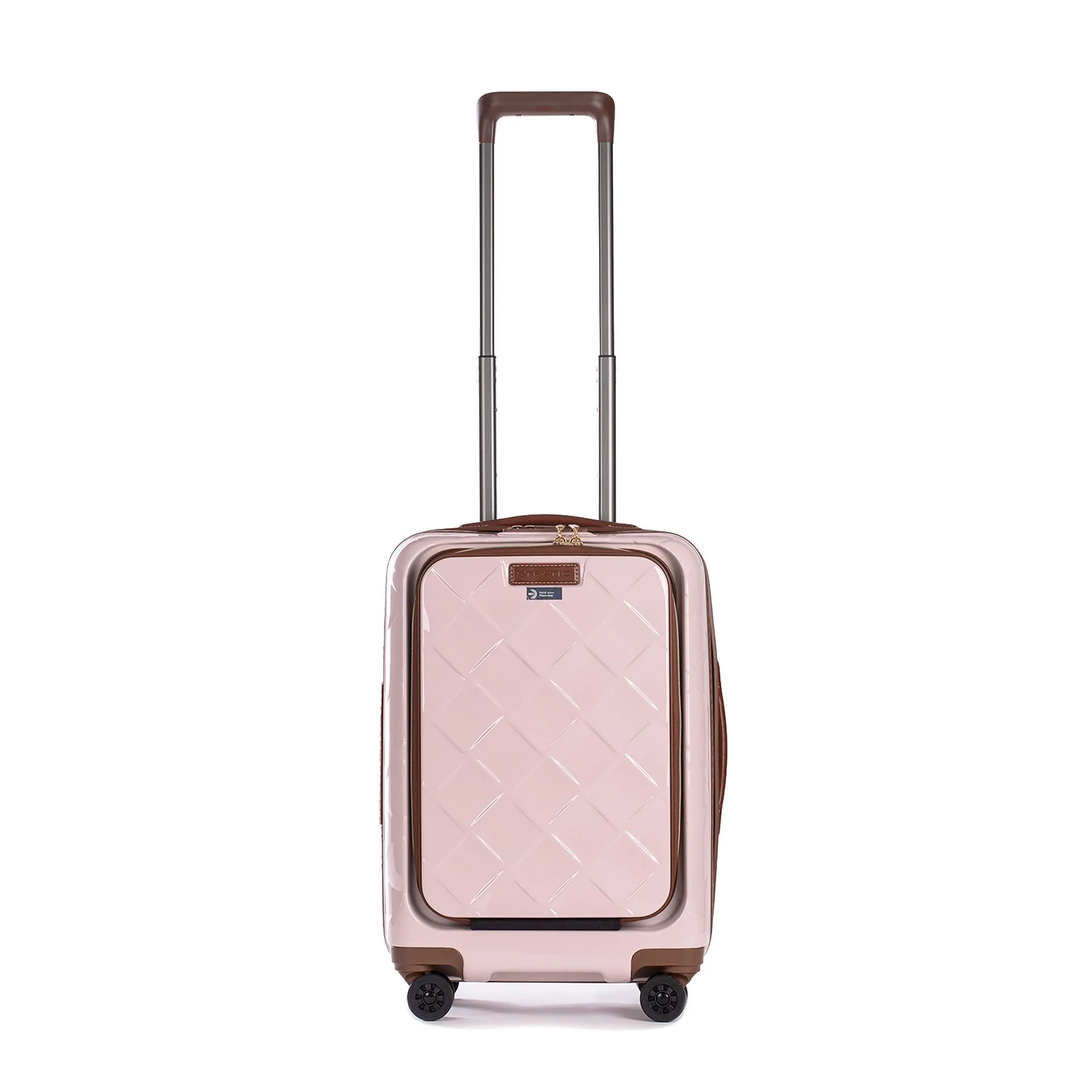 Stratic Leather&More - Koffer-Set 3-teilig (S mit Vortasche, M, L) - Rosa