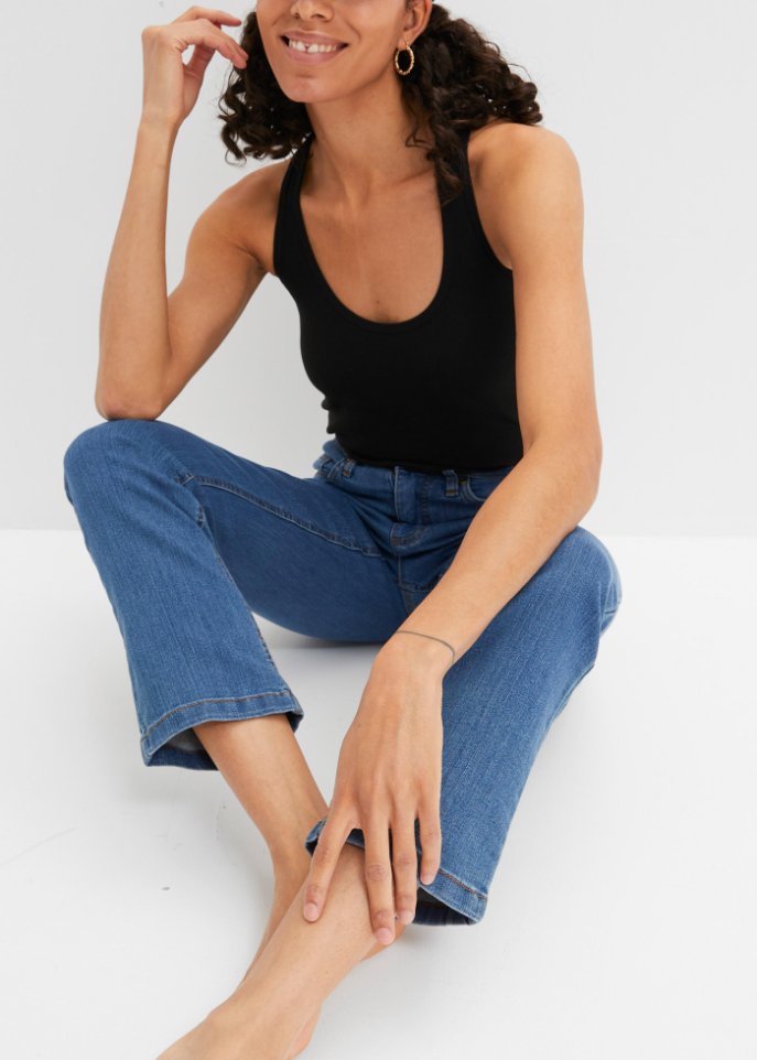 Komfort-Stretch-Jeans, Wide, High Waist