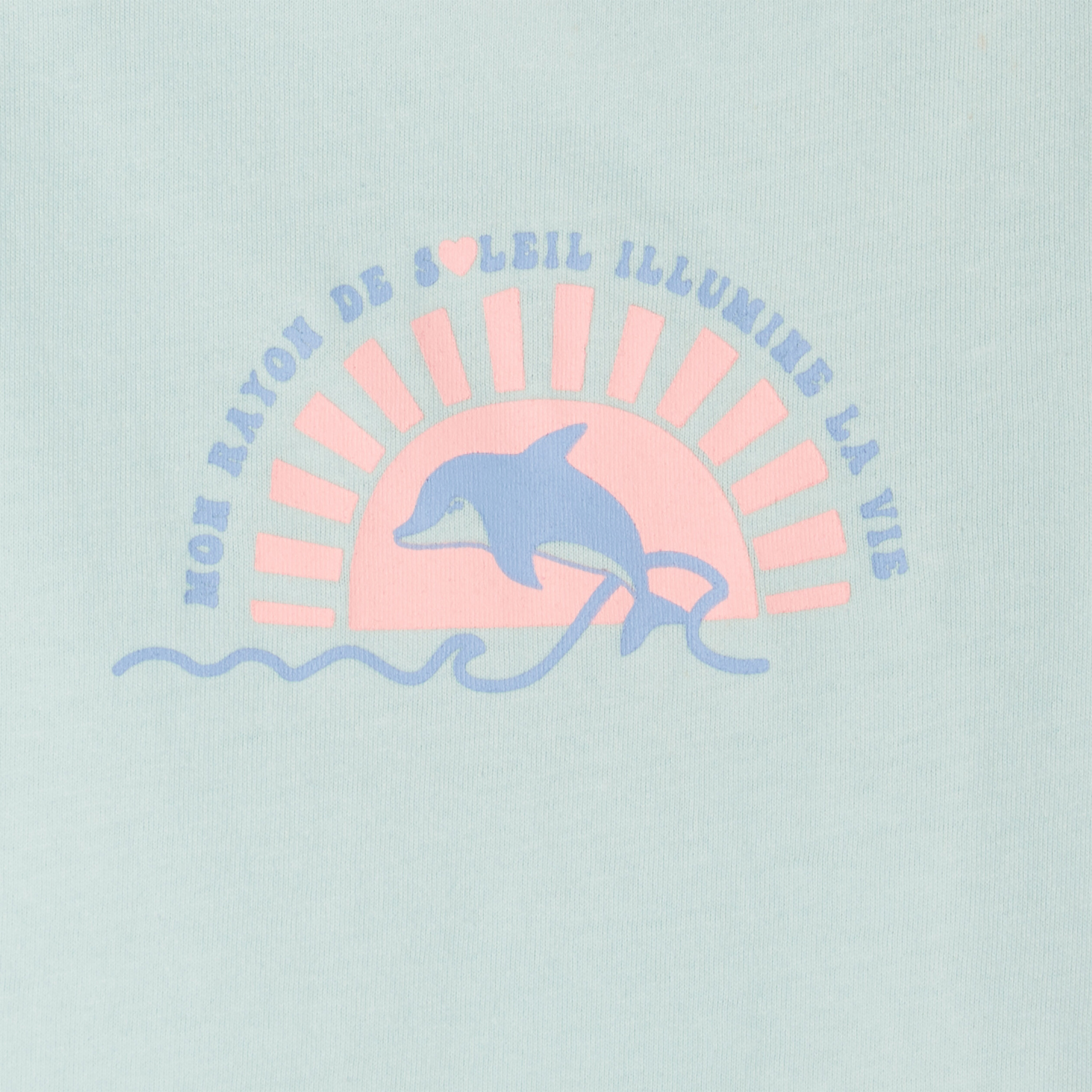 T-shirt à manches courtes Kimbaloo bleu turquoise bébé fille | La Halle