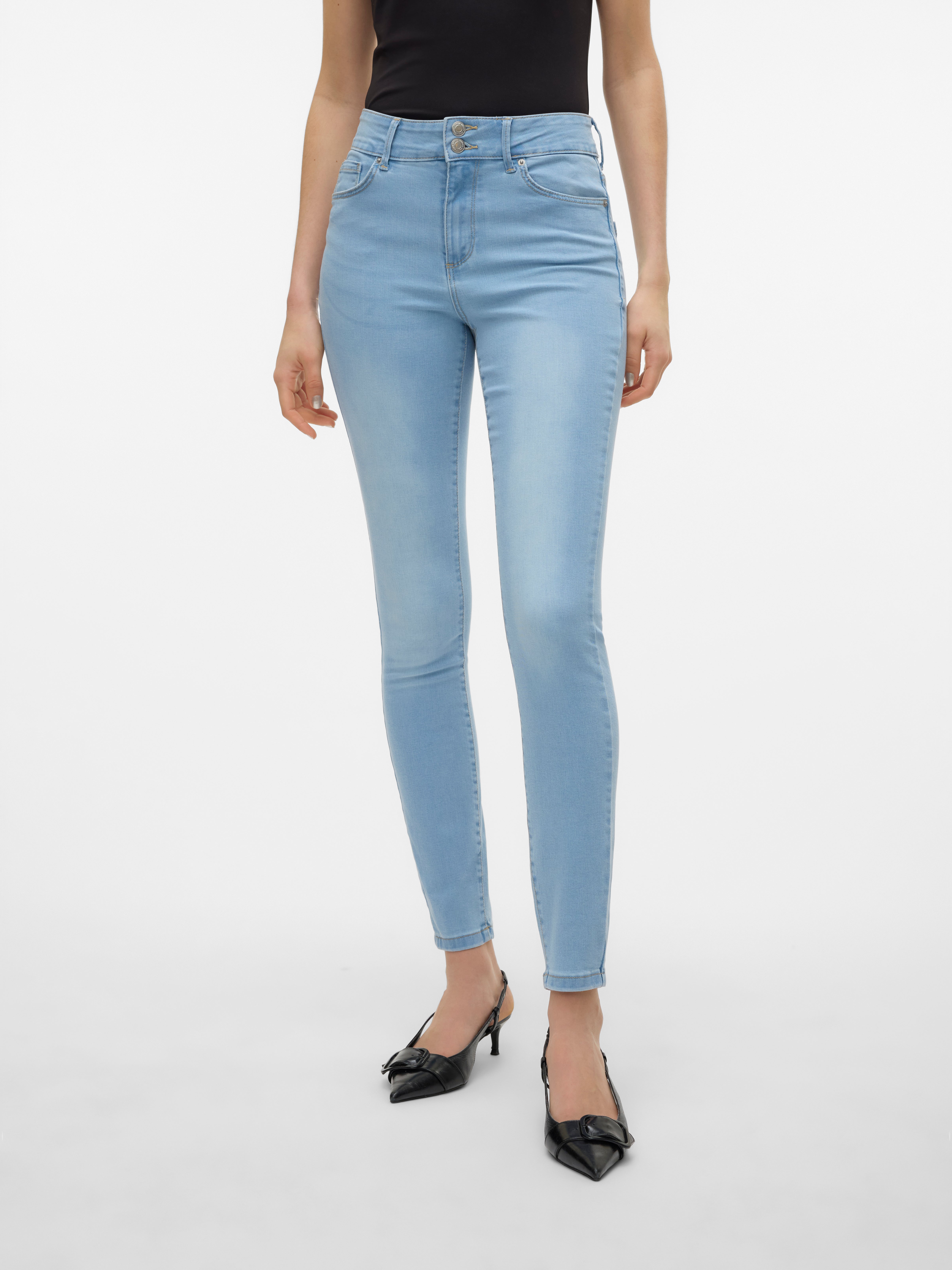 VMSOPHIA Hohe Taille Slim Fit Jeans