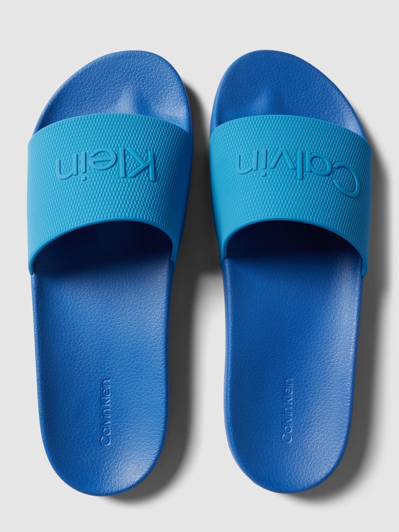 Slides mit Label-Detail Modell 'POOL SLIDE RUBBER' in blau