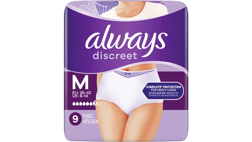 always discreet Inkontinenz Höschen Gr. M Monatspackung