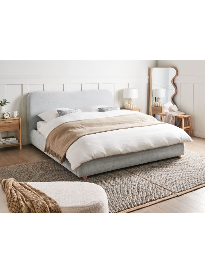 Beliani Doppelbett BLAGNAC in Grau - (W) 180 x (H) 98 x (L) 228 cm günstig kaufen onesize