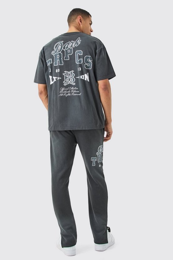 Oversize T-Shirt mit Dark Tropics Print