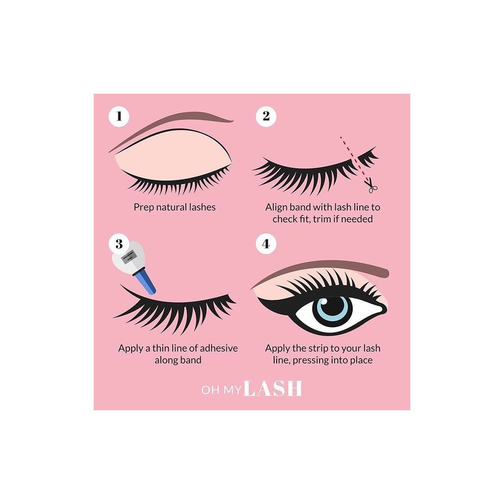 Oh My Lash ! Ensemble Faux Cils en Vison - 4pcs cils artificiels