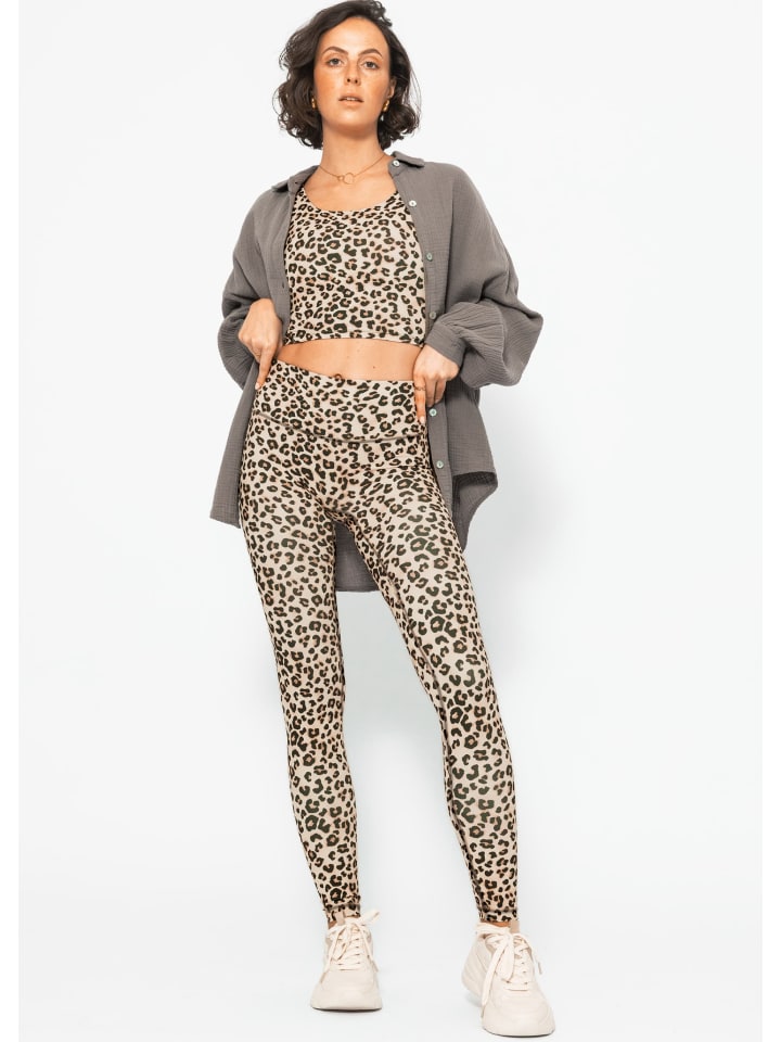 SASSYCLASSY High Waist Sportleggins in Beige günstig kaufen