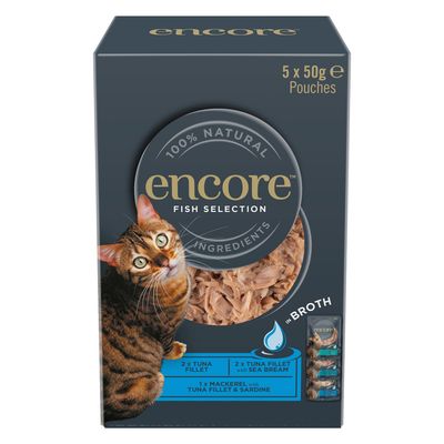Sparpaket Encore Cat Pouch in Brühe 10 x 50 g