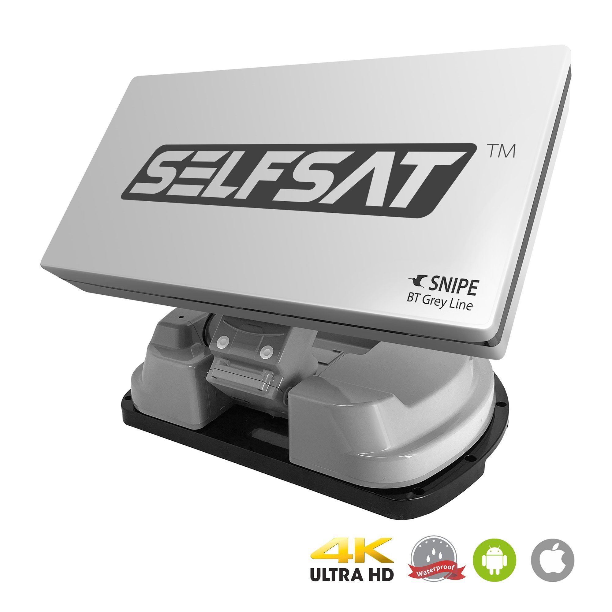 Selfsat Selfsat SNIPE BT Grey Line Single - automatische Camping Antenne incl. Camping Sat-Anlage