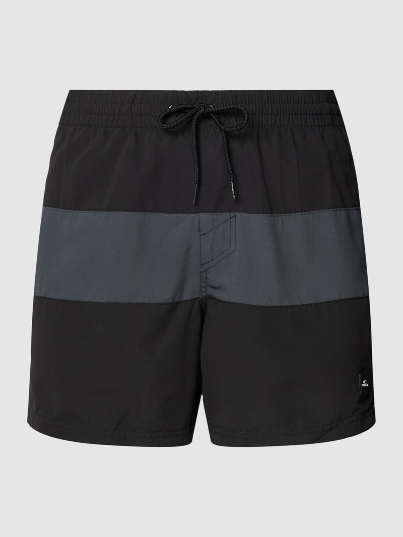 Badehose mit Colour-Blocking-Design in dunkelgrau