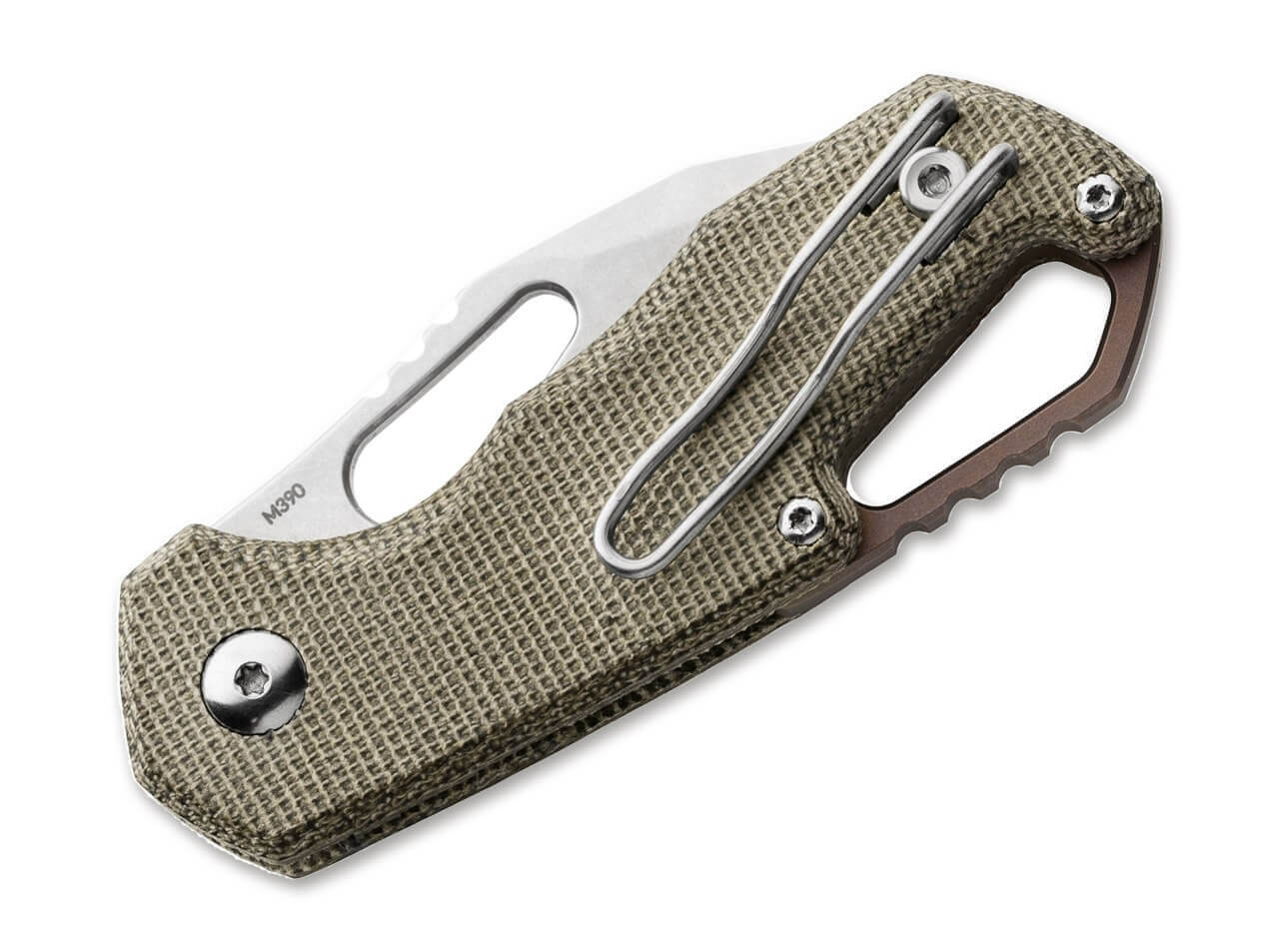 Isonzo M390 Clippoint Micarta Green