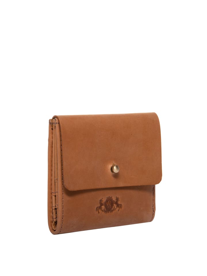 SID & VAIN Leder-Geldbörse echt Leder Geldbeutel Damen groß natural-hell-tan in beige günstig kaufen onesize