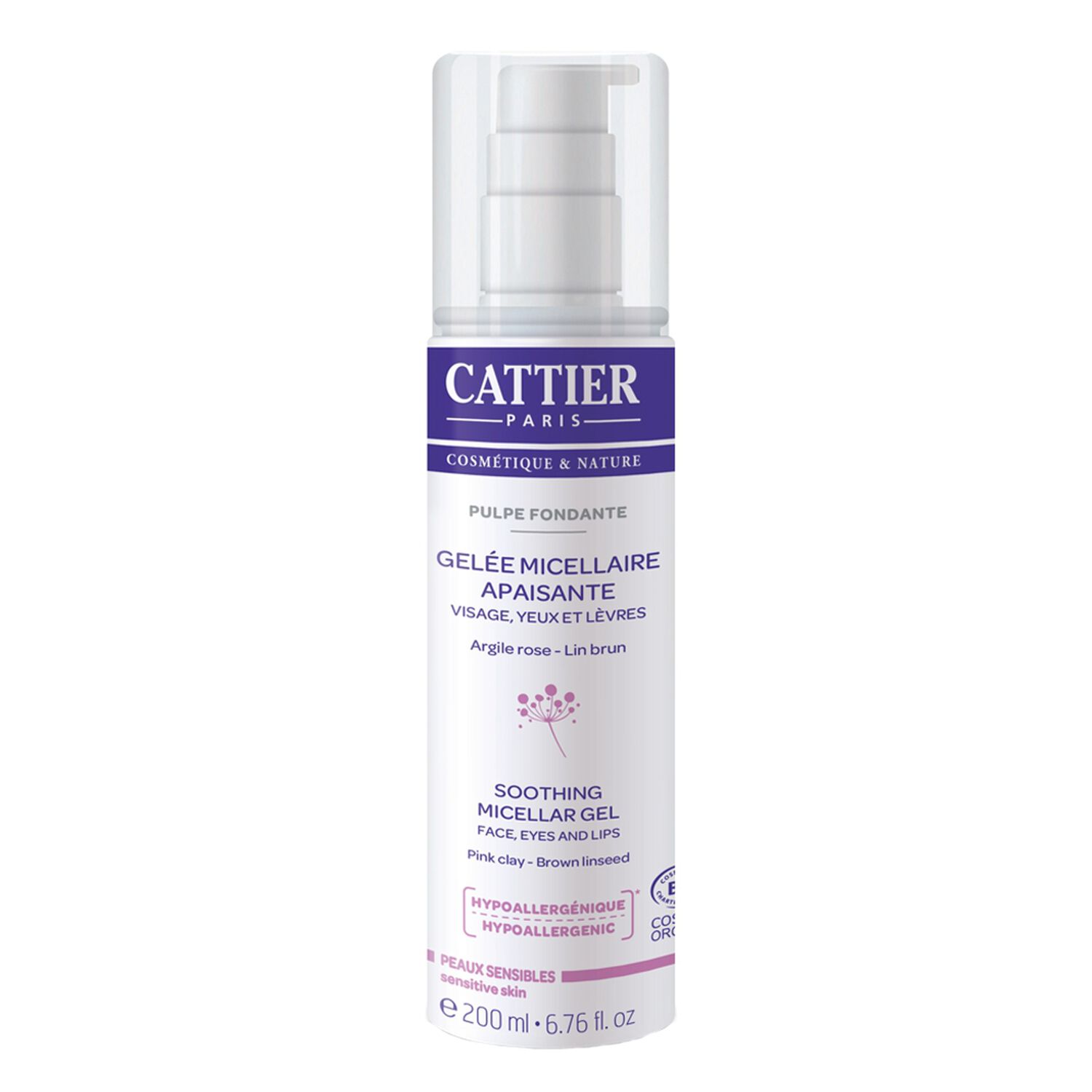 Cattier Pulpe Fondante Gelée Micellaire Apaisante 200 ml