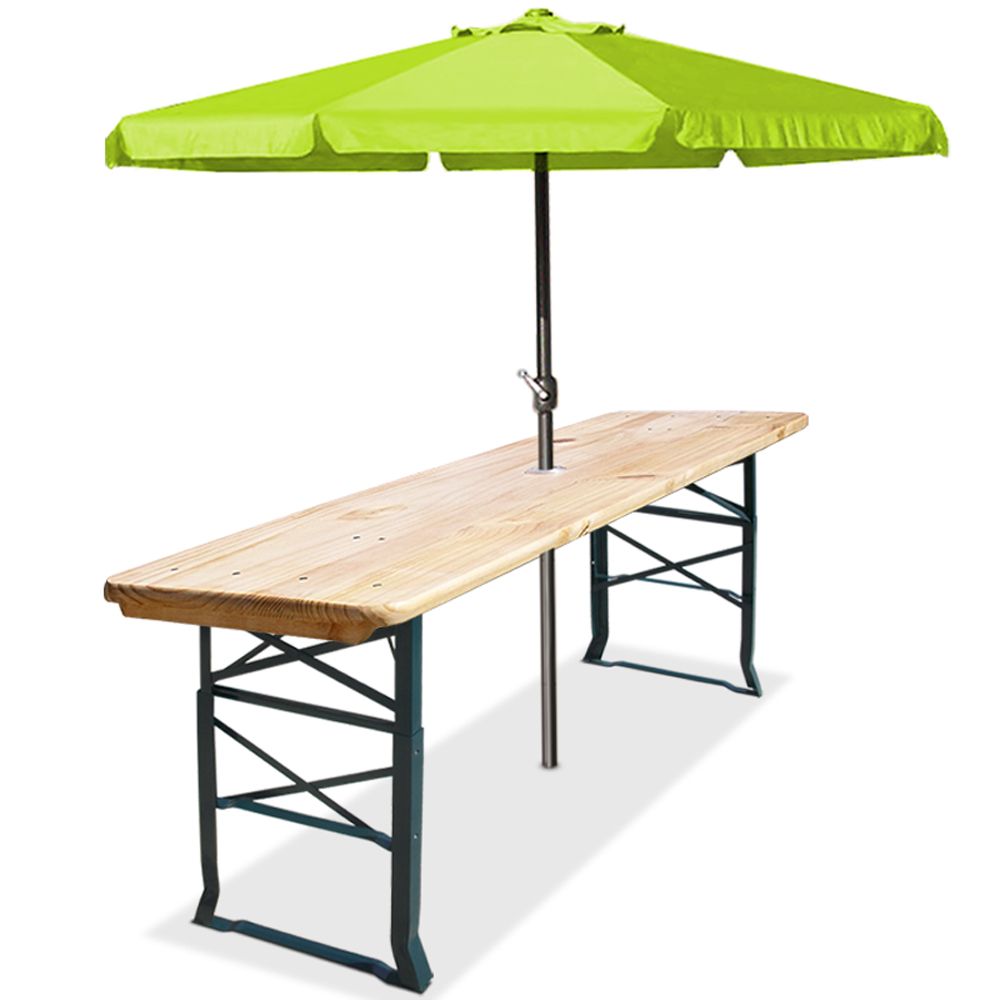 Casaria Bierzelttisch 170x50x75-105cm höhenverstellbar
