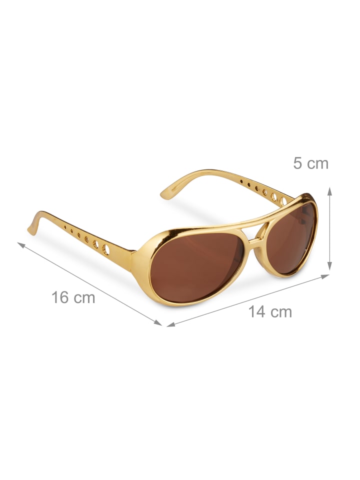 relaxdays 5 x Partybrille in Gold günstig kaufen onesize