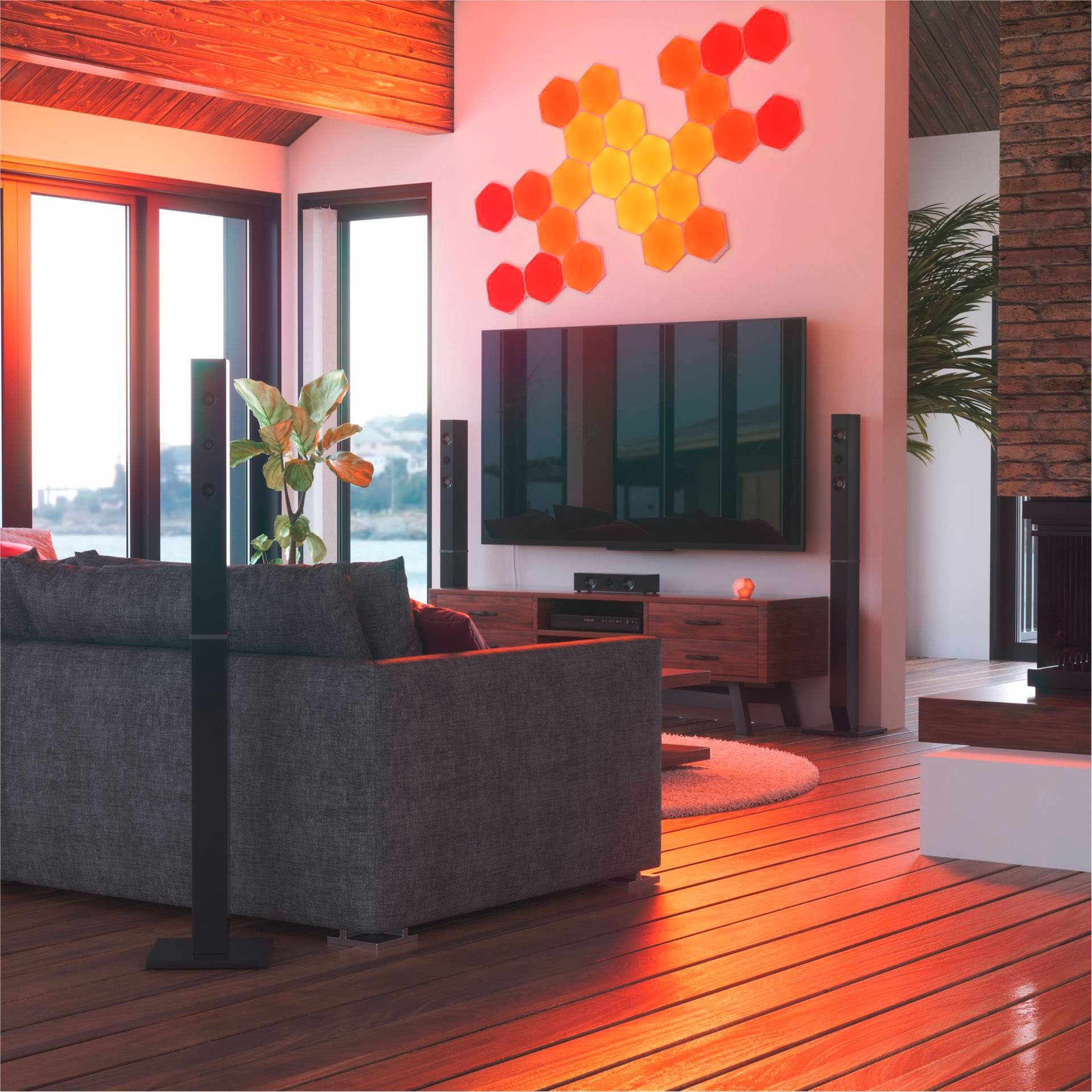nanoleaf LED Panel Shapes Hexagons, Dimmfunktion, LED fest integriert, Farbwechsler