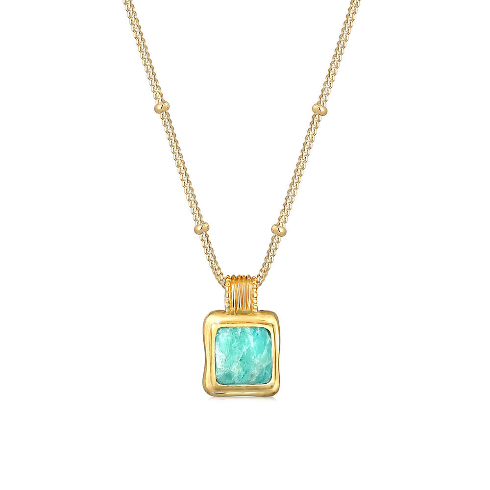 Elli PREMIUM Elli PREMIUM Collier Gemme Pendentif Filigrane avec Cristal d'Amazonite Collier F collier
